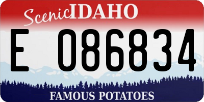 ID license plate E086834