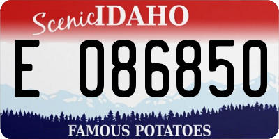 ID license plate E086850