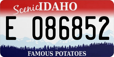 ID license plate E086852