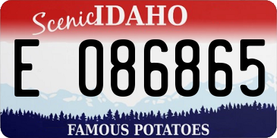 ID license plate E086865