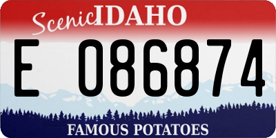 ID license plate E086874