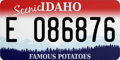 ID license plate E086876