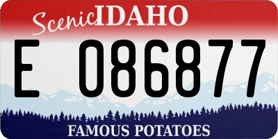 ID license plate E086877