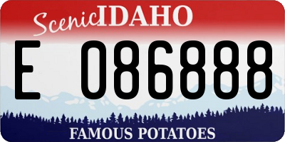 ID license plate E086888