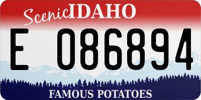 ID license plate E086894
