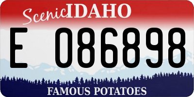 ID license plate E086898