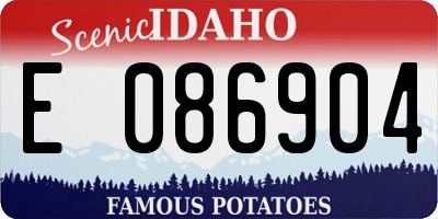 ID license plate E086904