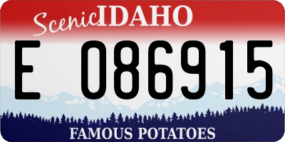 ID license plate E086915