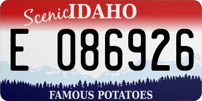 ID license plate E086926
