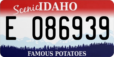 ID license plate E086939
