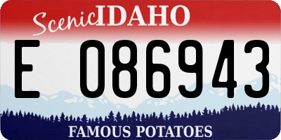 ID license plate E086943