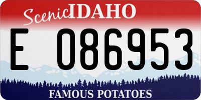 ID license plate E086953