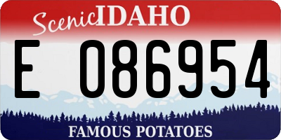 ID license plate E086954