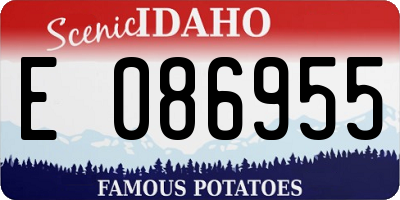 ID license plate E086955