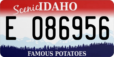 ID license plate E086956
