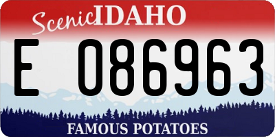 ID license plate E086963