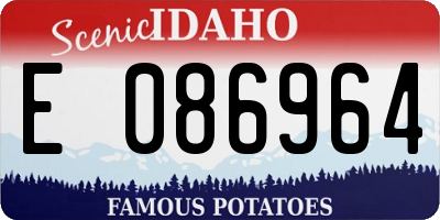 ID license plate E086964