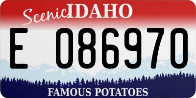 ID license plate E086970
