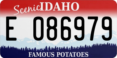 ID license plate E086979
