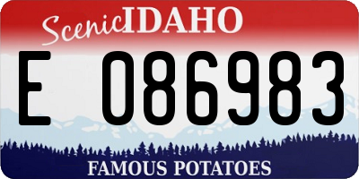 ID license plate E086983