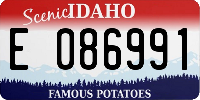 ID license plate E086991