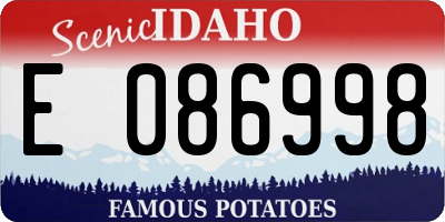 ID license plate E086998