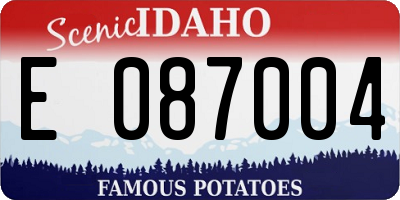 ID license plate E087004
