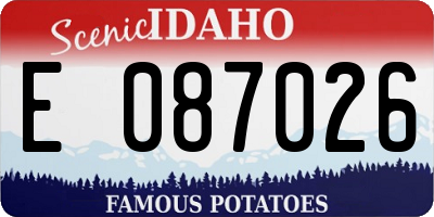 ID license plate E087026