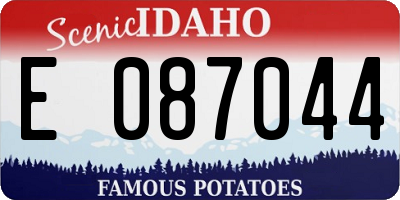 ID license plate E087044