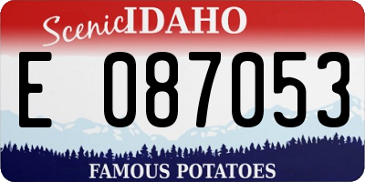 ID license plate E087053
