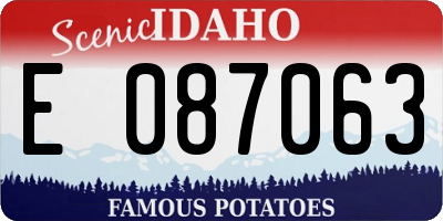 ID license plate E087063