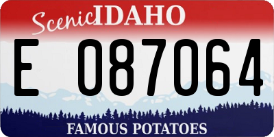 ID license plate E087064