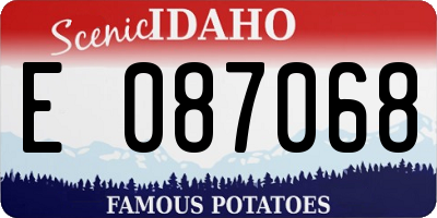 ID license plate E087068