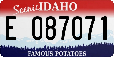 ID license plate E087071