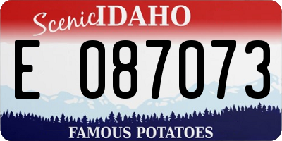 ID license plate E087073