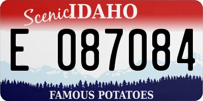 ID license plate E087084