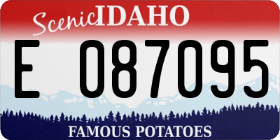 ID license plate E087095