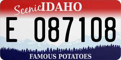 ID license plate E087108