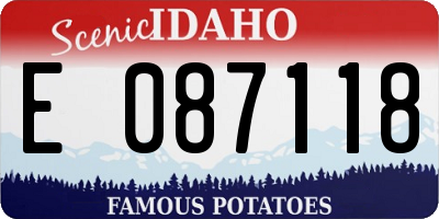 ID license plate E087118