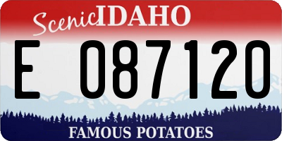 ID license plate E087120