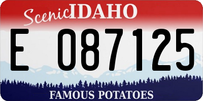 ID license plate E087125
