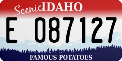 ID license plate E087127