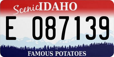 ID license plate E087139