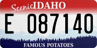 ID license plate E087140