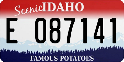 ID license plate E087141