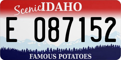 ID license plate E087152