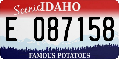 ID license plate E087158