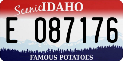 ID license plate E087176