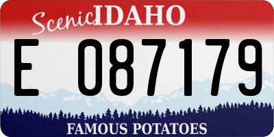 ID license plate E087179