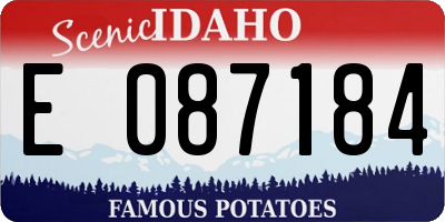 ID license plate E087184